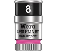 Wera 8790 HMA HF Zyklop Llave de Vaso con Arrastre de 1/4" con Función de Retención, Fucsia Brillante, 8 mm