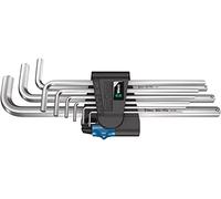 Wera Juego de llaves angulares métricas 950/9 Christmas Hex-Plus HF 1 – Marco cromado (9 piezas)
