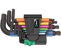 Wera Juego de llaves Allen métricas 05133164001 – 9 piezas Hex-Plus BlackLaser