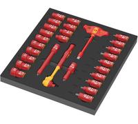 Wera 9726 Depósito de espuma juego de carraca 8007 B VDE Zyklop VDE Set 1, 3/8", 28 piezas