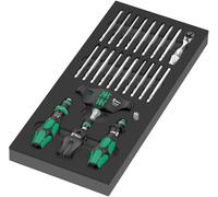 Wera 9752 Depósito de espuma juego Kraftform Kompakt con función de carraca Set 1, 24 piezas