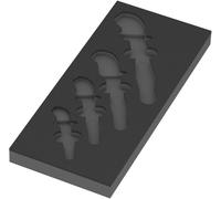 Wera 9834 Depósito de espuma 6004 para juego de llaves de boca autoajustable Joker VDE Set 1, sin herramientas, 172 x 30 x 392 mm