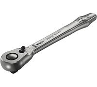 Wera Carraca Zyklop Metal 8004 A - Cuadradillo 1/4" 141 mm y palanca de inversión - Plateado