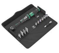 Wera Llave dinamométrica Click-Torque A 6 1/4'' 2,5–25 Nm con puntas y vasos en caja textil