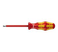 Wera Destornillador aislante 05006160001 165 I Pz Vde para tornillos Pz Phillips, 0 x 80 mm, rojo/amarillo