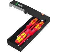 Wera - Juego de 3 destornilladores aislados Kraftform VDE 1000V con punta Lasertip, mango ergonómico multicomponente y sistema Take it easy para electricistas y mantenimiento industrial
