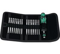 Wera, juego de destornilladores con control de par, 17 piezas, punta hexagonal / PH / PZD / T-BO / ranurada. Rango de trabajo: 1,2 - 3 Nm. Código: 5059293001