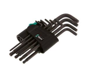 Wera Juego de llaves Allen TORX TX8 a TX40 de 9 piezas con cabeza esférica