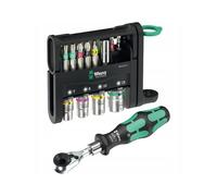 WERA JUEGO PUNTAS VASOS DESTORNILLADOR 1/4"+MANGO M.1 (ESTUCHE 21 PZ.
