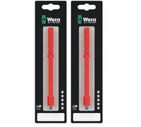 Wera Kraftform Kompakt A VDE 712 i SB Varilla de adaptación, aislada, para llaves de vaso de 1/4", 1/4" x 154 mm (Paquete de 2)