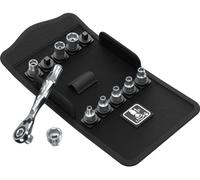 Wera Kraftform Kompakt Zyklop Mini 2 Set: Juego de 11 piezas, incluye una llave de trinquete con insertos de vasos de 1/4".