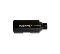 WERHE Adaptador Roscado 1 1/4 UNC a R 1/2 GSPP Manguito | paso de refrigerante para Corona Perforadora, caras para llave para desenroscado, forma compacta, color negro