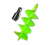 WERHE Barrena de Doble Espiral 300 mm, Punta de Perforación de Acero | Adaptador para Stihl inserción incl., punta precisa para suelto hasta suelos semiduros, estabilidad, larga vida útil