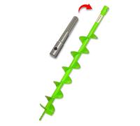 WERHE Barrena de Tierra 120 mm, SDS Max Inserción, Acero | largo 80 cm, profundidad de trabajo hasta 76 cm, peso aprox. 2 kg, compatible con martillos perforadores, Adaptador incl.