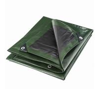 WERKA PRO Lona Multifuncional Negra y Verde 240 g/m2 4 x 5 m