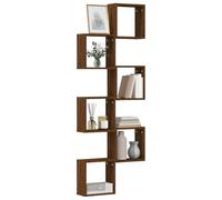 WERNBUPS Estantería para cubos de pared, 2 unidades, color marrón, 30 x 15 | Material de madera, resistente a la humedad, ahorra espacio, para sala de estar, oficina
