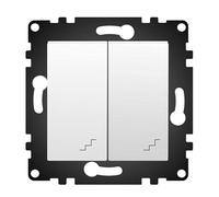 WESA - Interruptor Doble de Pared Conmutado Estándar, Fácil instalación con Opción a Distintos Diseños, No incluye marco, PJ-05-W