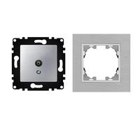 WESA - Toma Intermedia de Pared de Televisión con Marco de Aluminio Gris, Fácil instalación con Opción a Distintos Diseños.