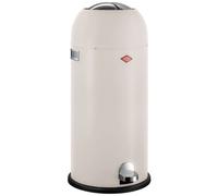WESCO Kickmaster Maxi Papelera de color arena mate, chapa de acero revestida por pulverización, amortiguador integrado, volumen de 40 litros, gran apertura