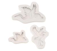 WESIEVYA 3 Moldes de Silicona Blancos para Chocolate Forma de Grúa, Fáciles de Desmoldar y Versátiles para Repostería y Proyectos de Resina