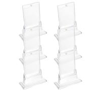 WESIEVYA 6 Piezas Soporte para Tarjetas de Colección con Base Magnética, Material PS Transparente, Presentación Cristalina y Fácil Acceso de Juego y Coleccionables