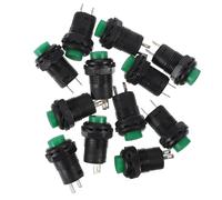 WESIEVYA Interruptor Pulsador Momentáneo de Botón 12mm para Cuadros Eléctricos, Fácil de Operar, Plástico y Cobre, Paquete de 12 Unidades para Paneles de Circuito Color Color Aleatorio