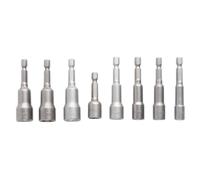 WESIEVYA Juego de 8 Vasos de Vanadio con Portapuntas Magnético de 1/4 y Puntas Estrella, Set Duradero y Resistente para Taladros con Tamaños de 6mm a 13mm