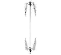 WESIEVYA Tenedor Giratorio sin Adherencias de Acero Inoxidable 25cm, Fácil de Limpiar para Pollo y Pescado Adecuado para Barbacoas en Casa y Freidoras de Aire