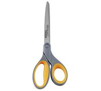 Westcott E-30493 00 - Tijeras de agarre suave, hoja de acero inoxidable de nitrilo y titanio de 11 cm, 23 cm, color gris y amarillo