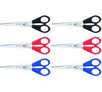 Westcott E-31032 00 - Juego de tijeras de oficina, 3 unidades, color azul/rojo/negro (Paquete de 2)