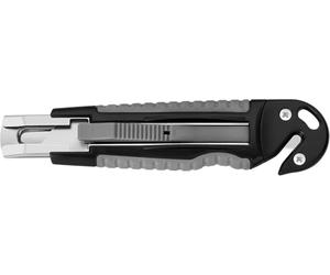 Westcott E-84022 00 - Cúter de seguridad (uso profesional, carcasa de plástico de agarre suave, ancho de hoja de 18 mm), color gris y negro