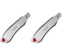 Westcott E-84025 00 Cortador de aleación de aluminio con mango de agarre suave, hoja de anchura 18 mm, gris/negro (Paquete de 2)