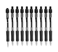 Westcott G²GELOTICE E-712639 00 - Bolígrafo de gel negro (10 unidades, recargables con mina ISO G2, punta de 0,4 mm, grosor de trazo de 0,4 mm, mango ergonómico)