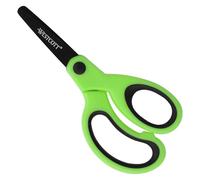 Westcott Tijeras infantiles Softgrip verde neón para diestros | Tijeras con mango ergonómico para niños en edad preescolar | Tijeras para manualidades de 13 cm | Punta redondeada | E-21565 00