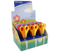 Westcott Tijeras para niños, 30 unidades en caja expositora | Tijeras con escala integrada de 5 cm | Tijeras para manualidades de 13 cm (5"), ideales para manos infantiles | Punta redondeada | E-2150S