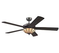 Westinghouse Comet Tiffany Ventilador de Techo, E14, Espresso