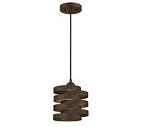 Westinghouse iluminación 63693 Lámpara colgante para interiores de un solo brazo, acabado en bronce aceitado con vidrio transparente