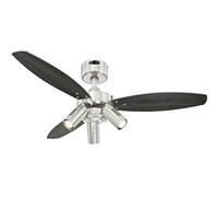 Westinghouse Jet Plus Ventilador de Techo, E14, Níquel Satinado