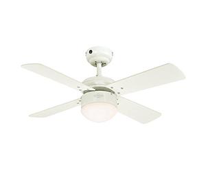 Westinghouse Lighting Colosseum Ventilador de Techo Integrado, 17 W, Blanco/Arce Claro, 90 x 90 x 38 cm