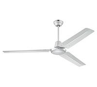 Westinghouse Lighting Industrial Ventilador de Techo, 62 W, Acabado en Plata con aspas Plateadas