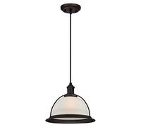 Westinghouse Lighting One-Light Indoor Pendant Techo, Lámpara Colgante en Blanco + Bombilla LED, 155 cm