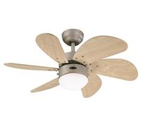 Westinghouse Lighting Turbo Swirl Ventilador de Techo E14, 60 W, con cable conductor, Titanio