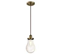 Westinghouse One-Light Indoor Pendant Techo, Lámpara Colgante en Blanco Brillante + Bombilla LED, 159 cm