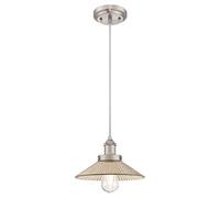 Westinghouse One-Light Indoor Pendant Techo, Lámpara Colgante en Negro Mate + Bombilla LED, 147 cm