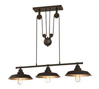 Westinghouse Three-Light Indoor Island Pulley Pendant Poleas, Bronce Aceitado, Lámpara de techo colgante con 3 luces