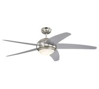 Westinghouse Ventilador Con LED Lámpara y Mando a Distancia Bendan Plata Mate