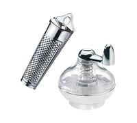 Westmark 1 molinillo de nuez moscada + 1 rallador de nuez moscada con área de almacenamiento, plástico/acero inoxidable, plata/transparente, 695722E6