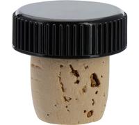 Westmark 10 tapones de corcho para botella de vino, licores, aceite y vinagre, Corcho natural/plástico, Marrón claro/negro, 48202080