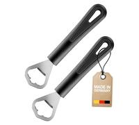 Westmark 2 Abrebotellas, Longitud: cada una 17 cm, Acero/plástico, Gentle, negro, 280822E4