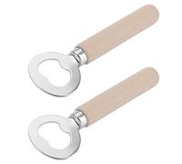 Westmark 2 abridores de botellas, 14,1 cm, madera/acero, marrón claro/plata, 100822E3